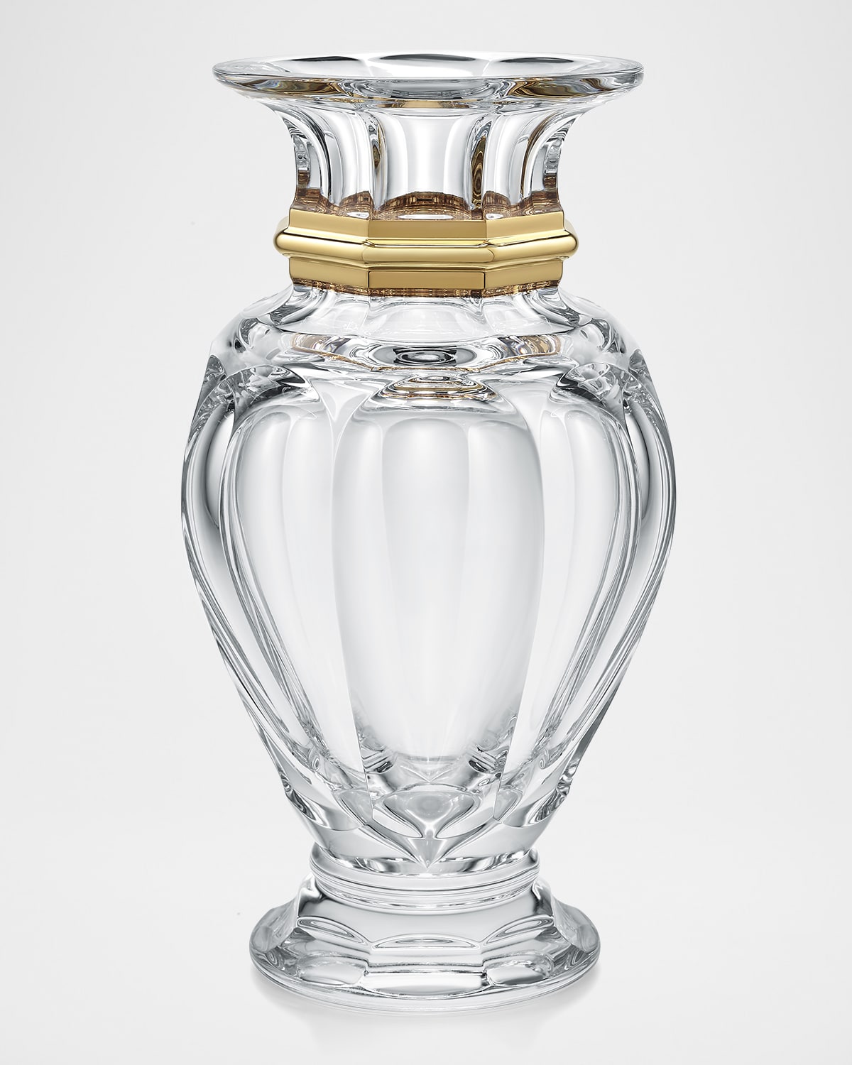 Baccarat Harcourt Gold Straight Vase Neiman Marcus