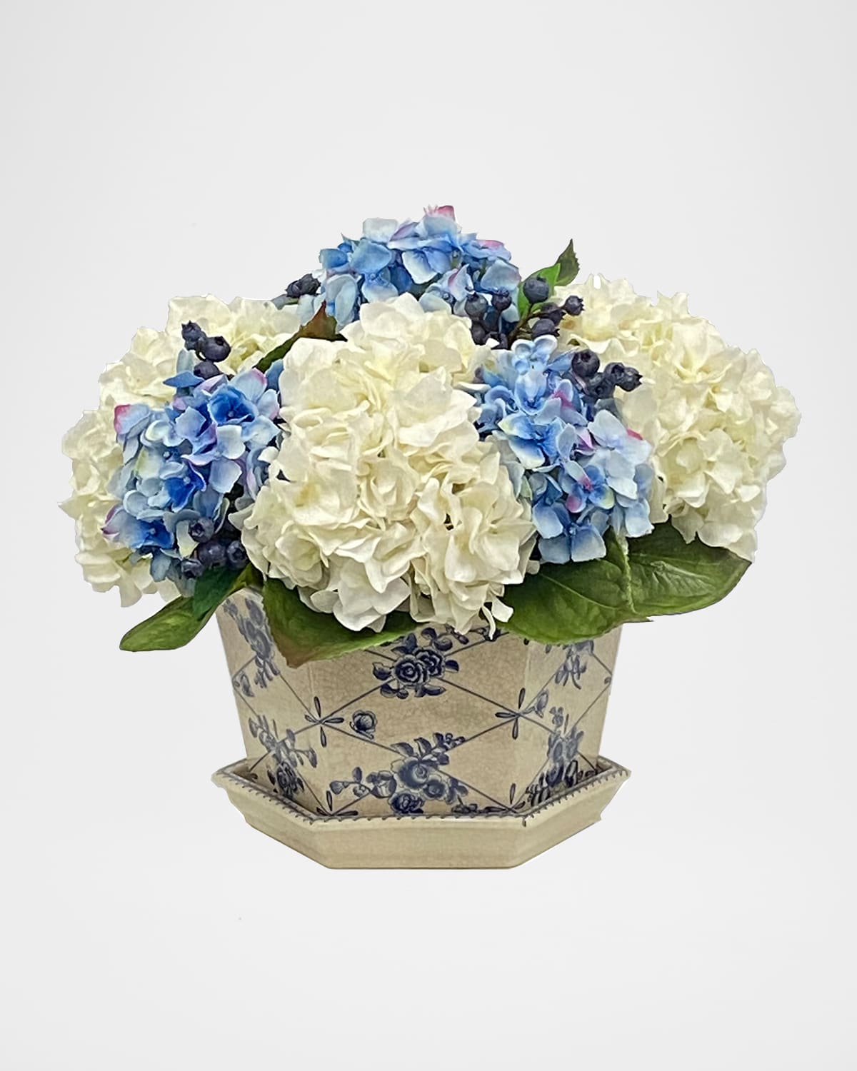 Winward Hydrangea Faux Floral Arrangement in Jar Neiman Marcus