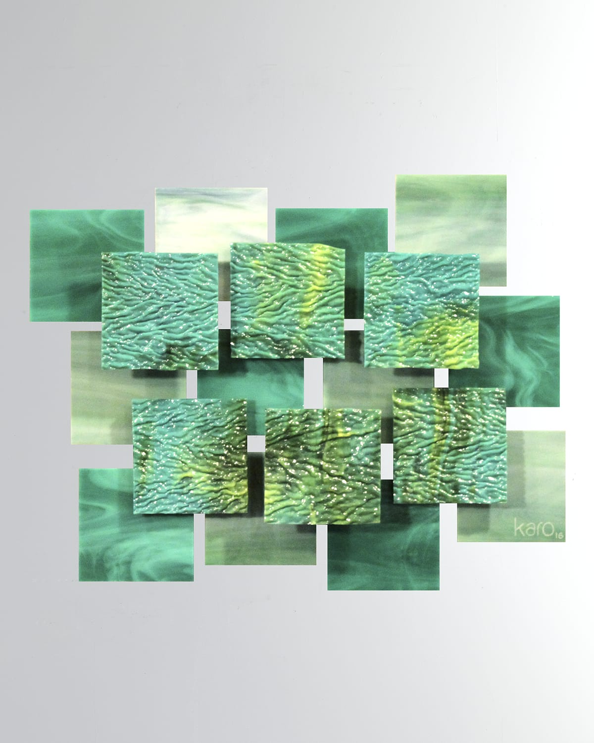 Karo Studios Coral Vertical Glass Wall Sculpture Neiman Marcus