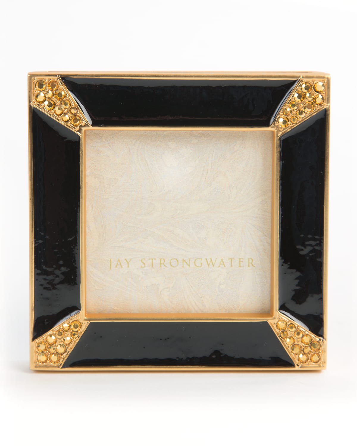 Jay Strongwater Leland Pave Corner Frame, 2" Neiman Marcus