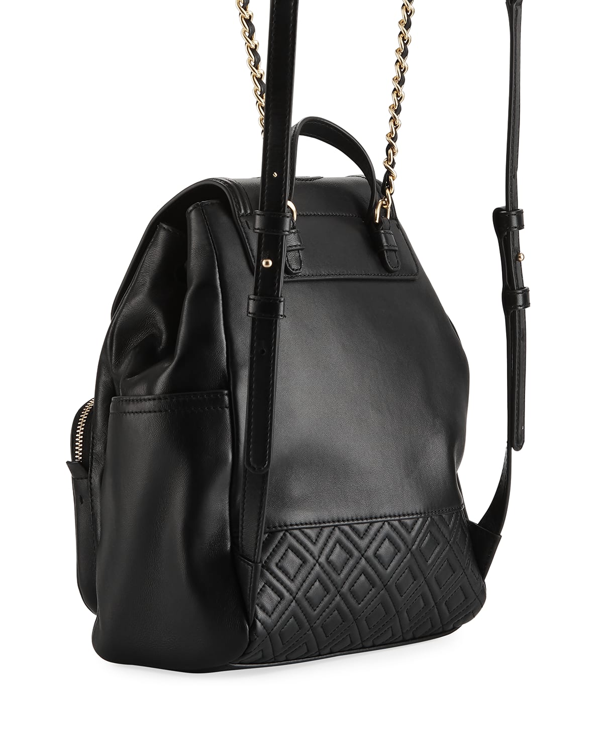 TORY BURCH TORY BURCH Fleming Backpack Front Zip Pocket BLACK