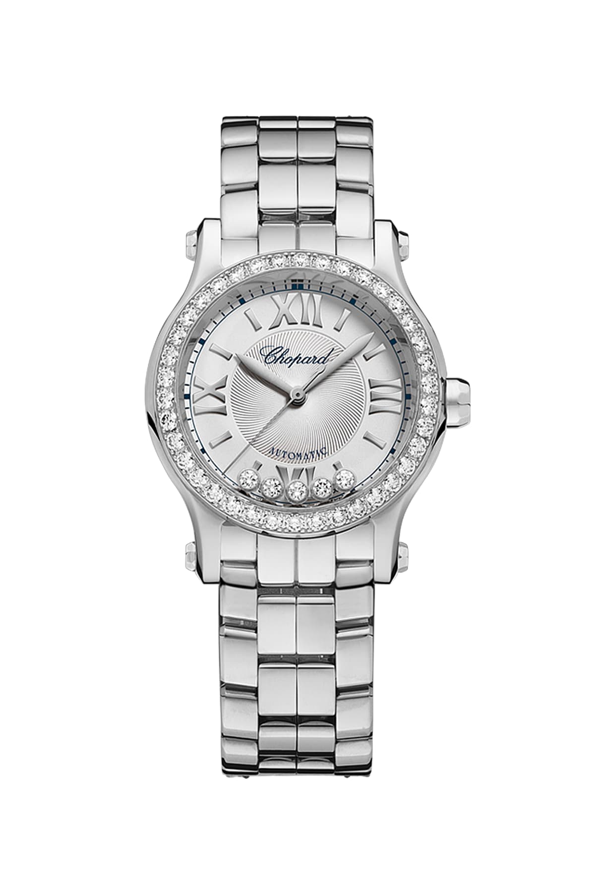 Chopard 30mm Happy Sport Mini Watch with Diamonds