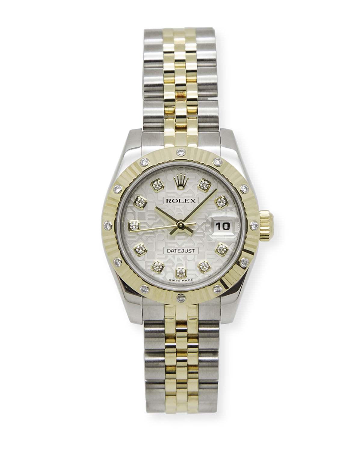 Crown Caliber Classic Rolex Ladies Oyster Jubilee DateJust Watch