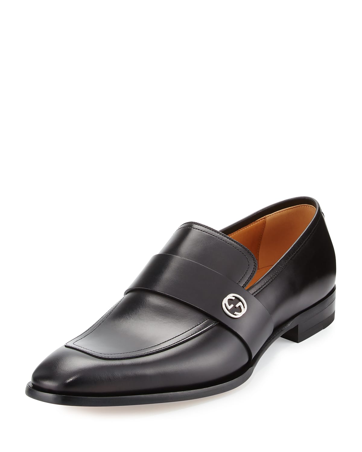 Gucci broadwick store leather loafers