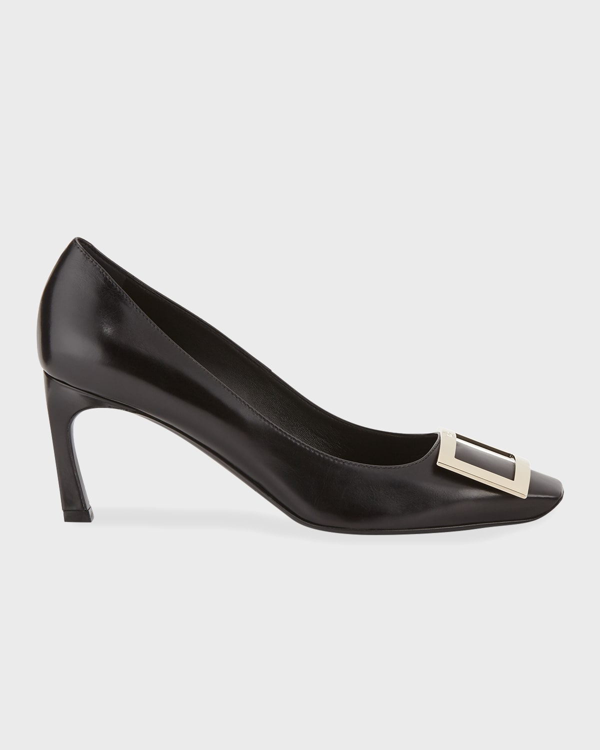 Roger Vivier Decollete Belle Vivier Leather Ballerina Pumps | Neiman Marcus