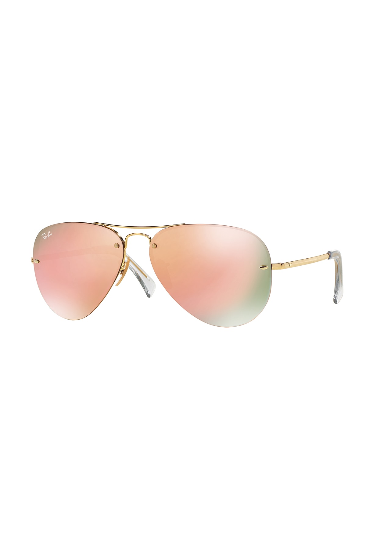 Ray ban mirrored store rimless sunglasses