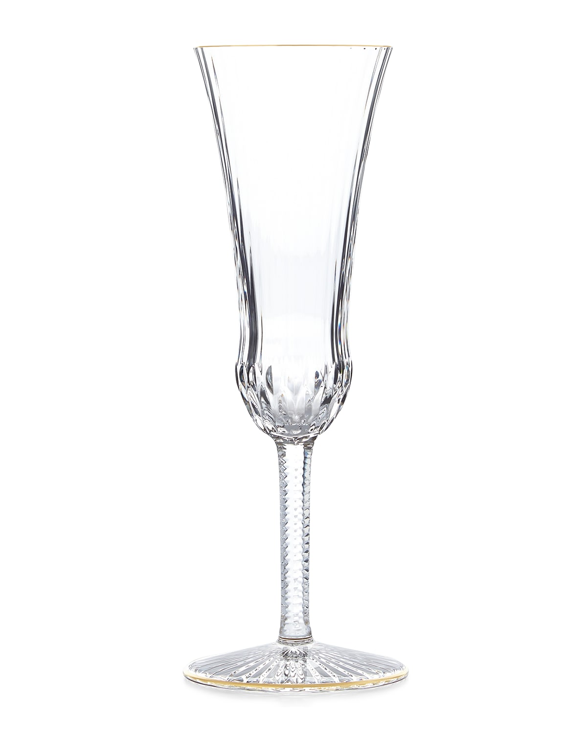 Saint Louis Crystal Thistle Gold Champagne Flute Neiman Marcus