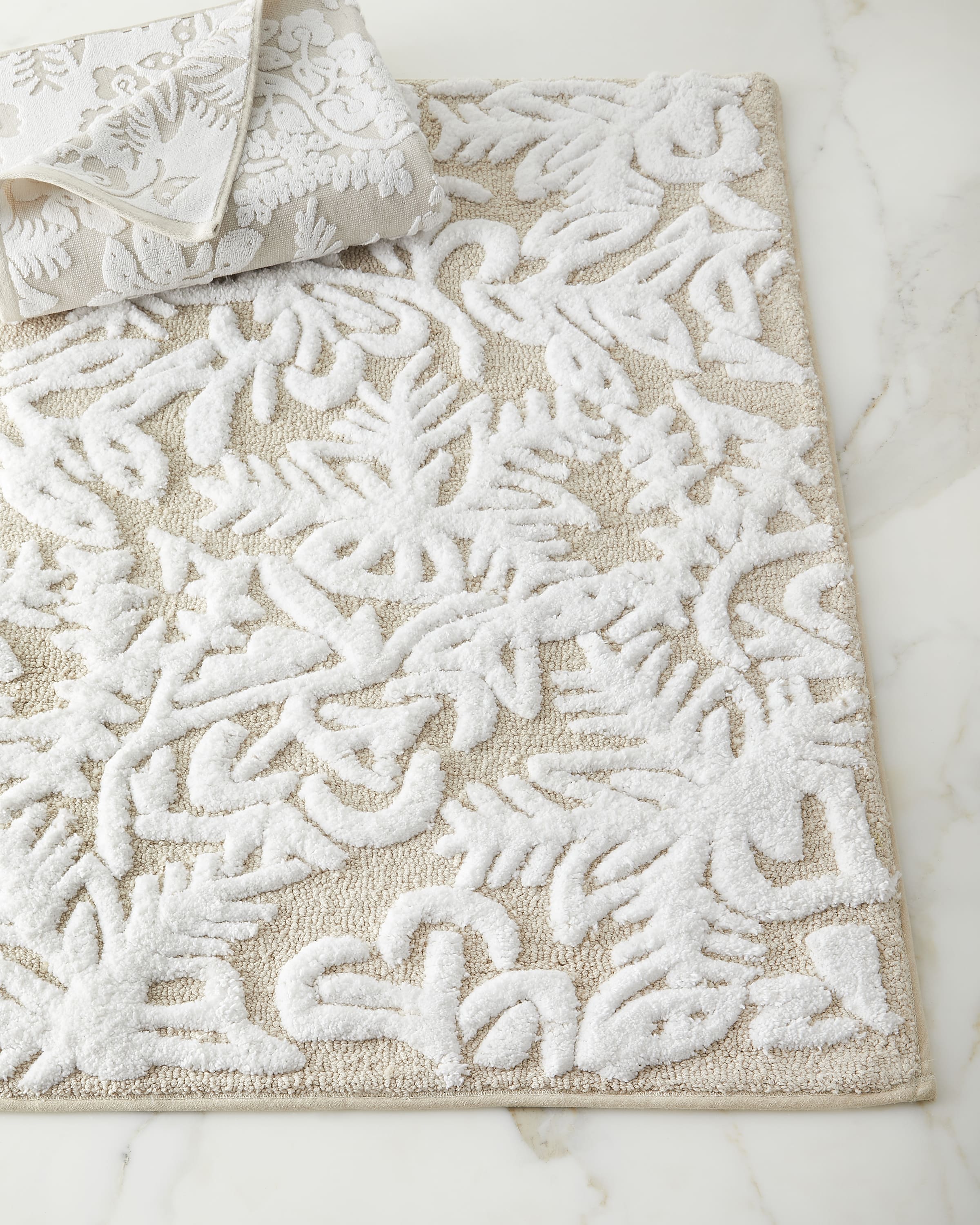 Peacock Alley Large Tifton Bath Rug, 24" x 40" Neiman Marcus