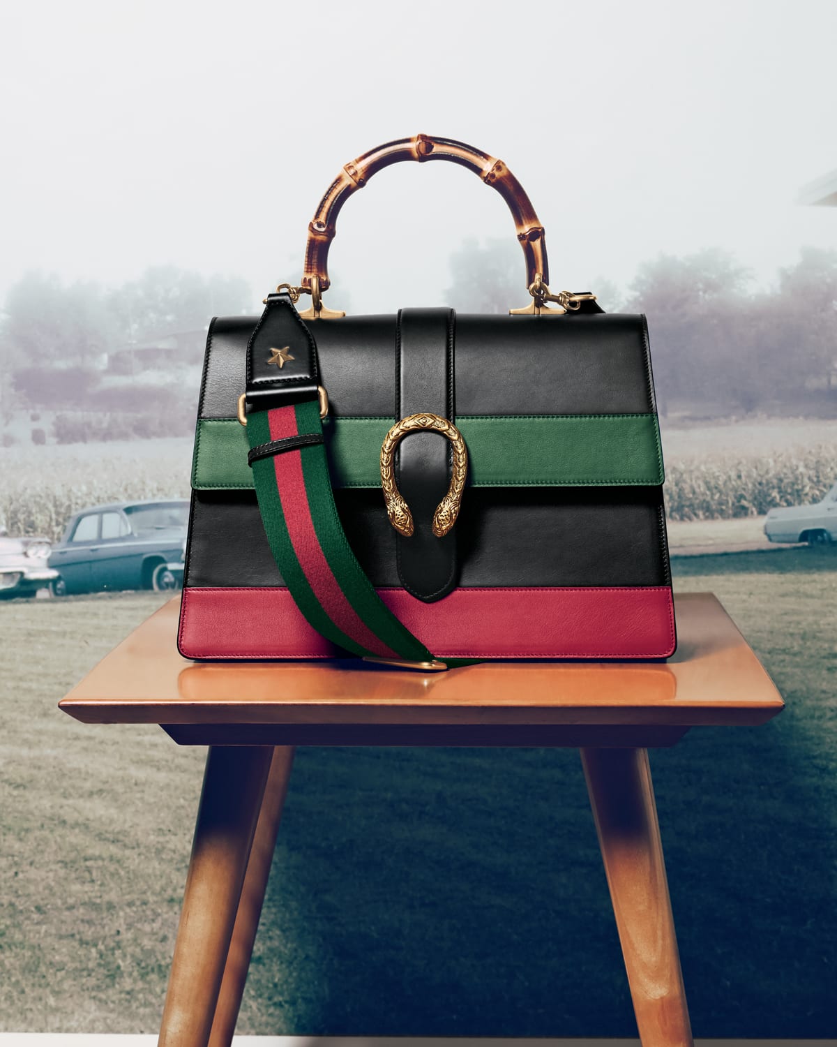 Gucci Dionysus Bamboo Top Handle Handbag