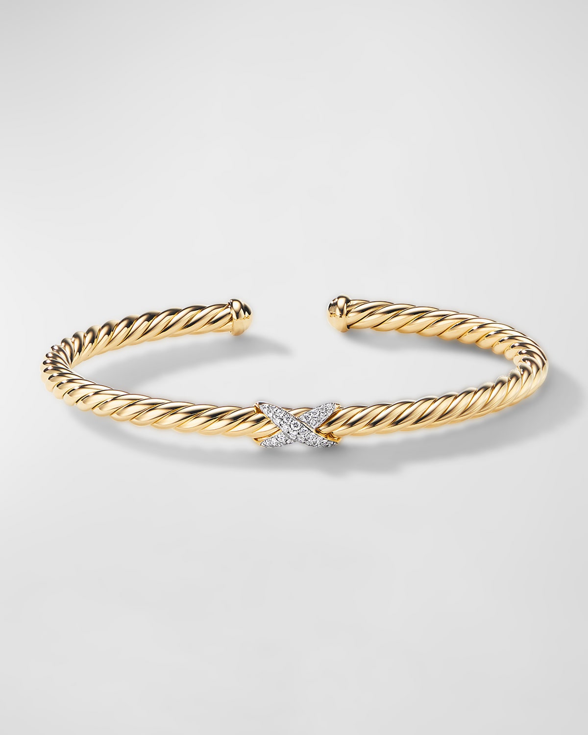 David Yurman 4mm CableSpira 18K Gold Bracelet | Neiman Marcus