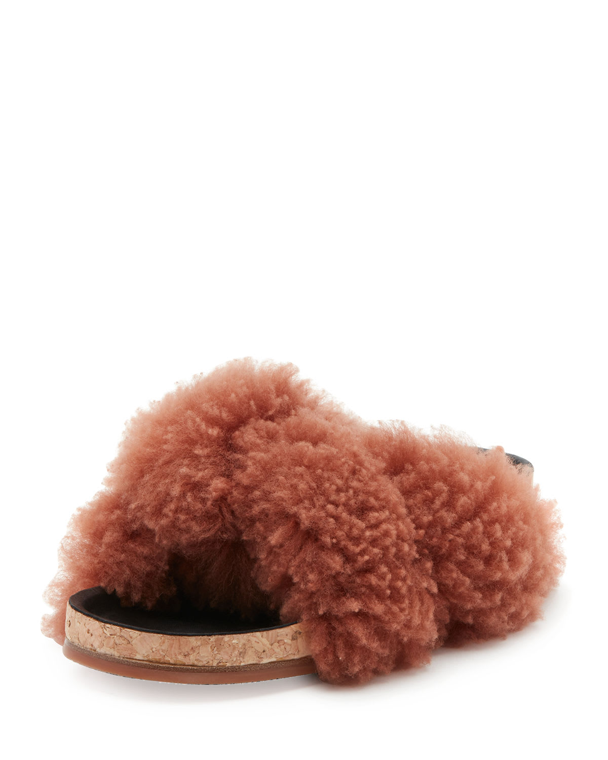 chloe fluffy slides