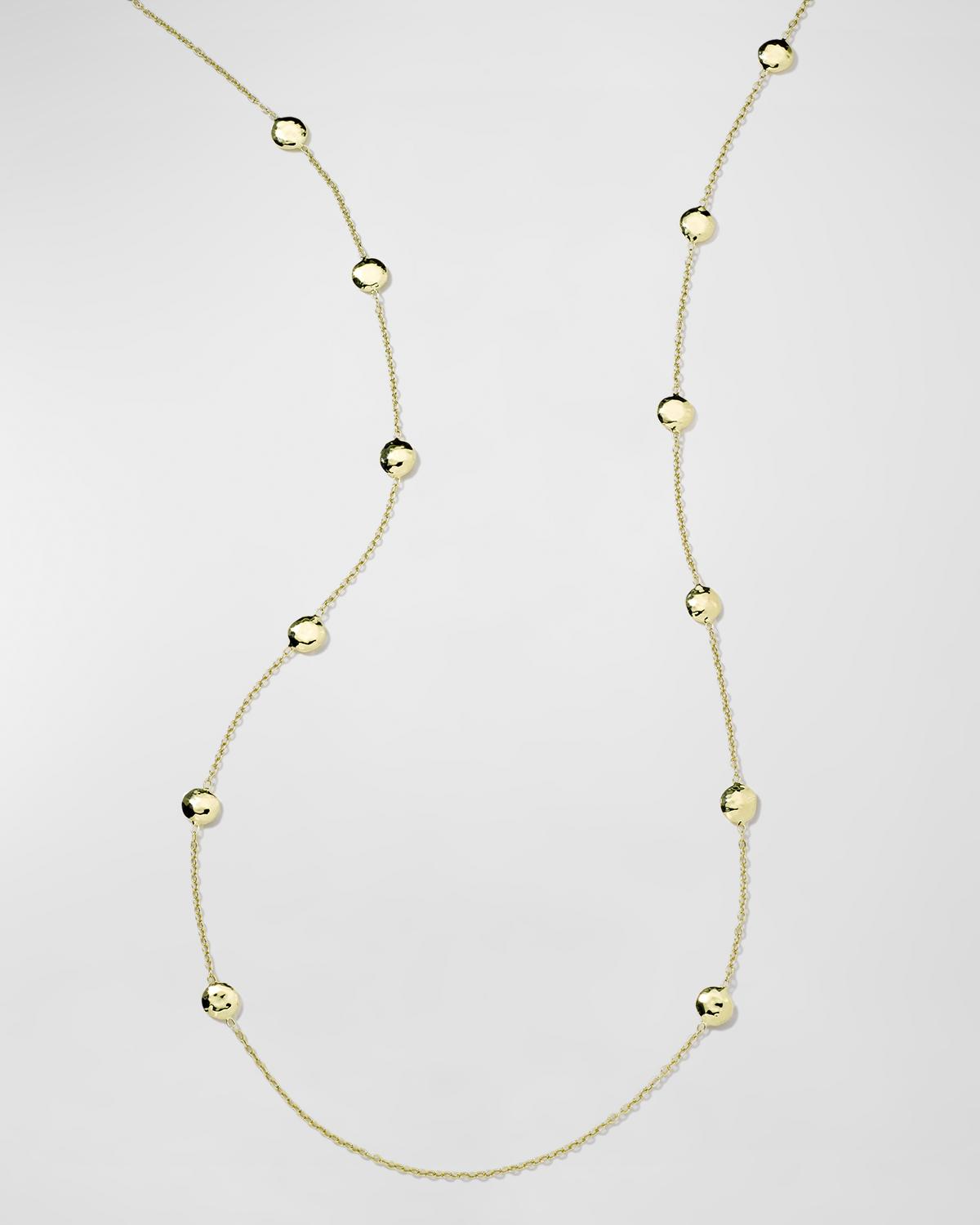 Ippolita Short Hammered Pinball Chain Necklace in 18K Gold | Neiman Marcus