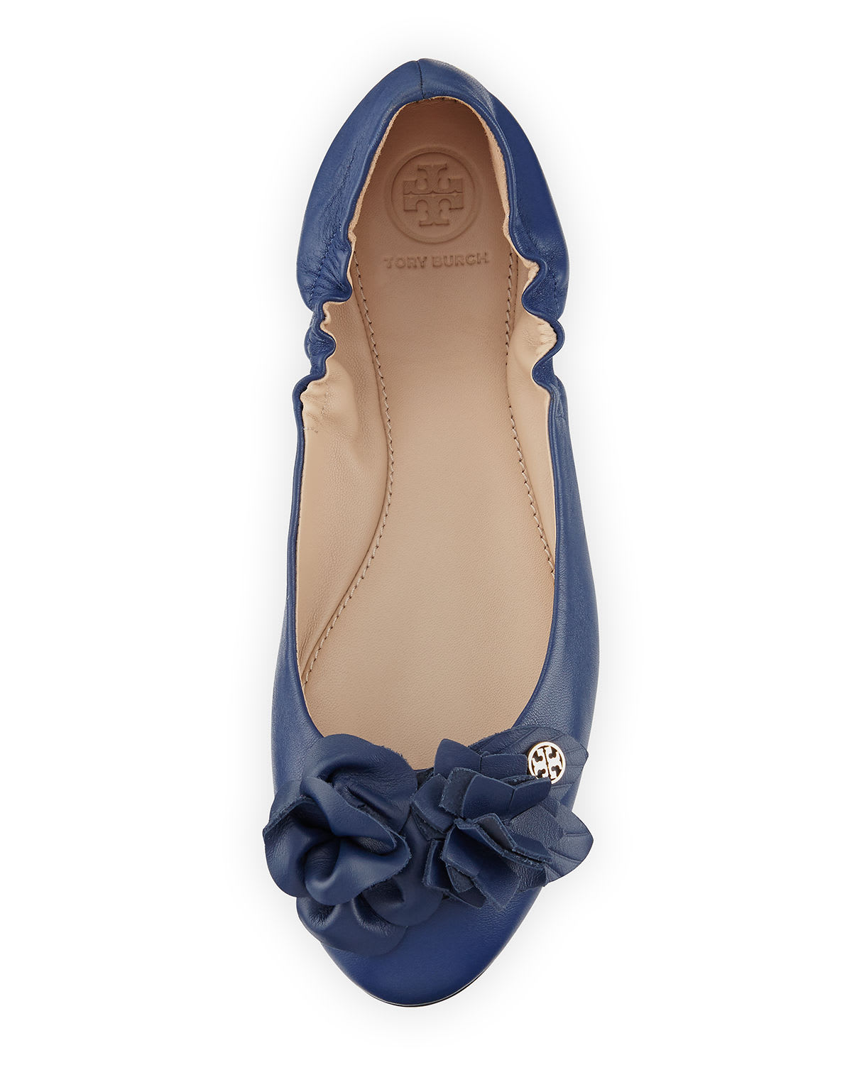 Tory Burch Blossom Leather Ballet Flats