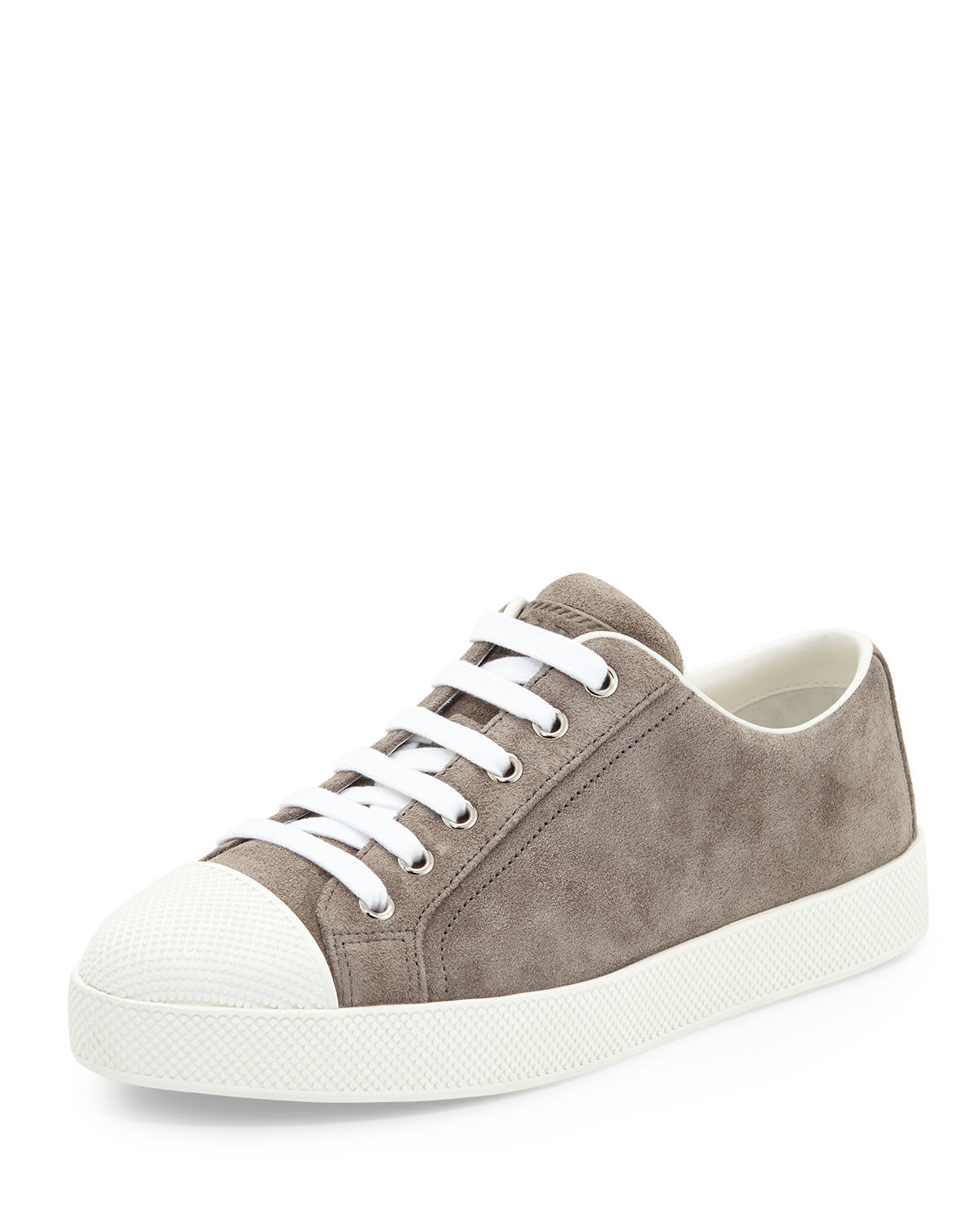 Prada Linea Rossa Ping Pong Suede Cap-Toe Low-Top Sneaker