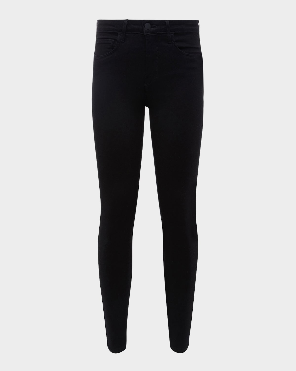 L'Agence Margot Coated High-Rise Skinny Ankle Jeans | Neiman Marcus
