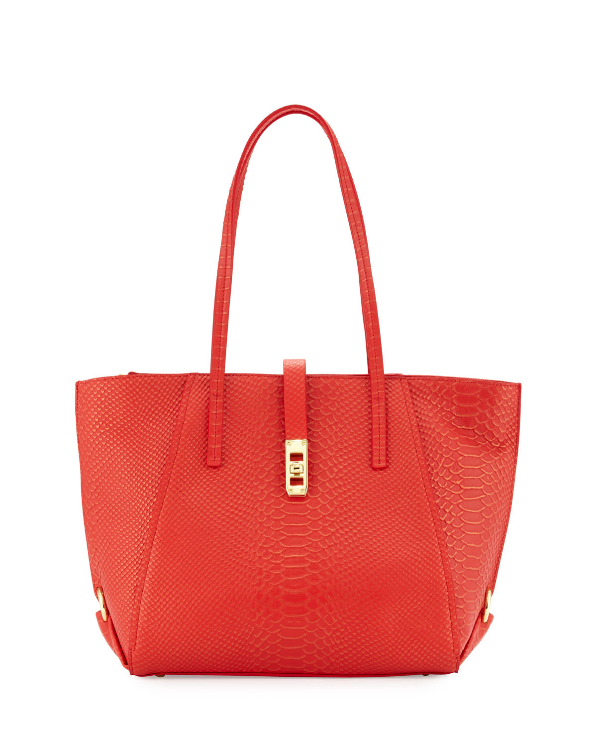 Ondine Snake Embossed Leather Tote Bag