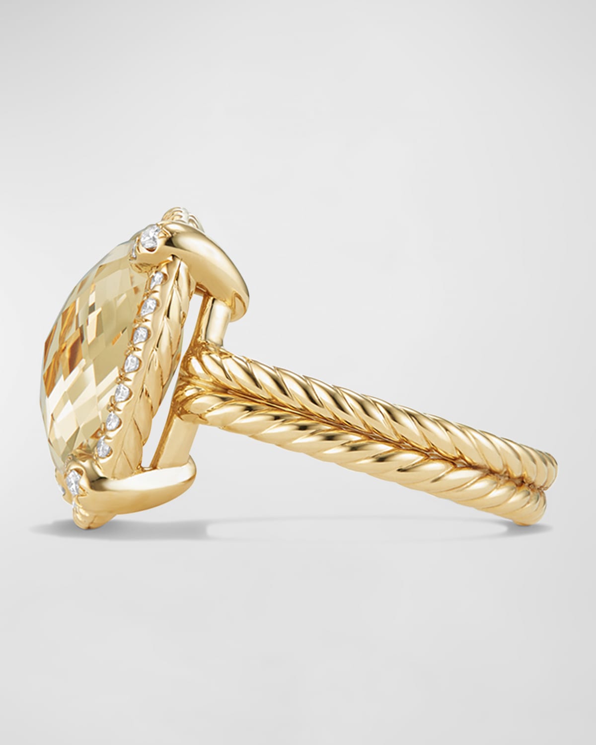 Christian Dior Unisex Diamonds Citrine Ring