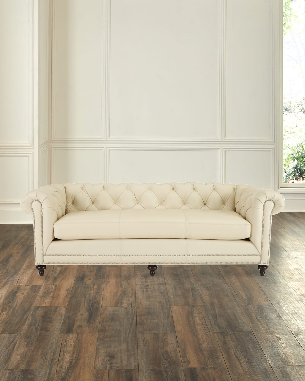 Massoud Davidson 69" Tufted Seat Chesterfield Sofa Neiman Marcus