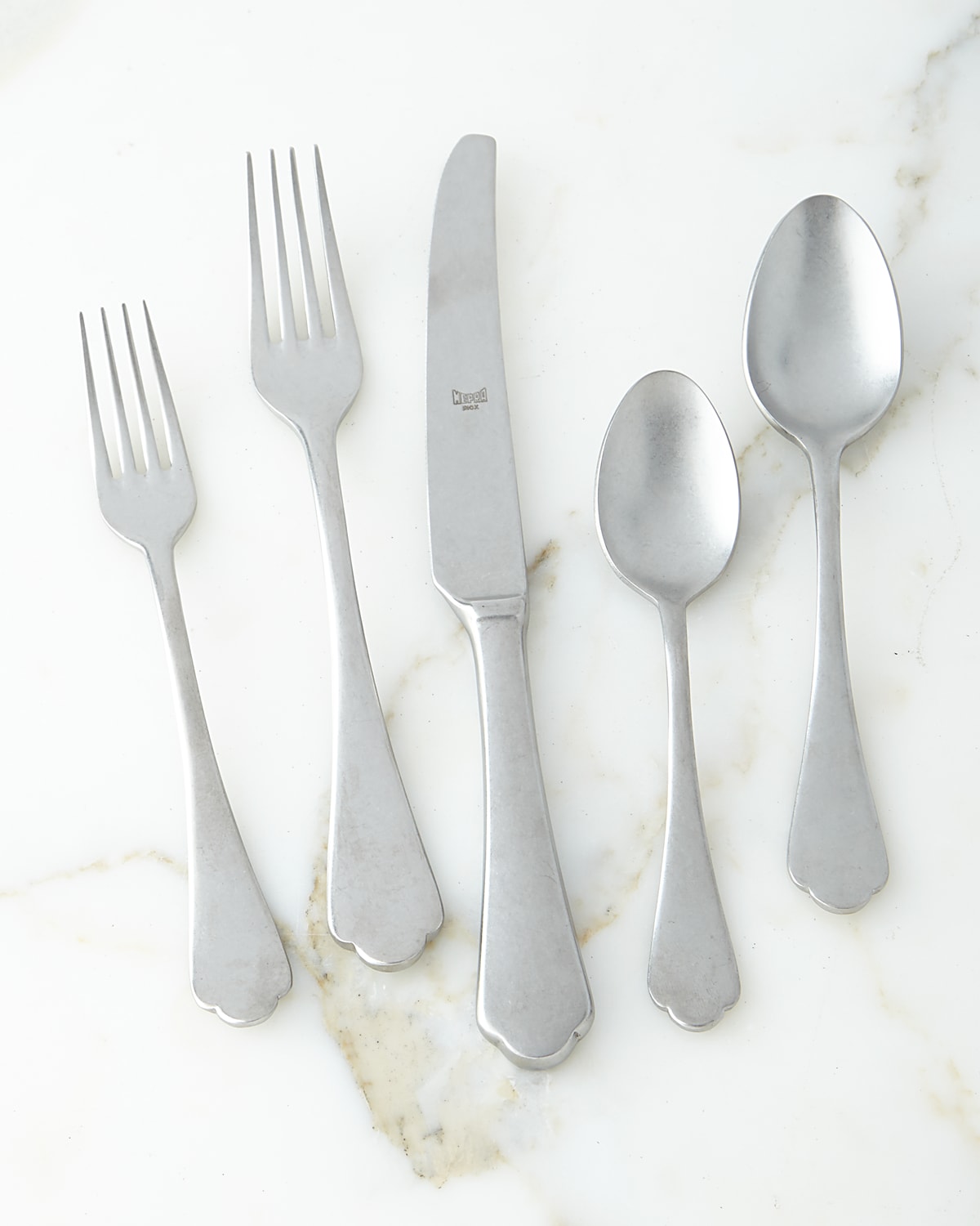 Neiman Marcus FivePiece Filet Pewter Flatware Place Setting Neiman Marcus