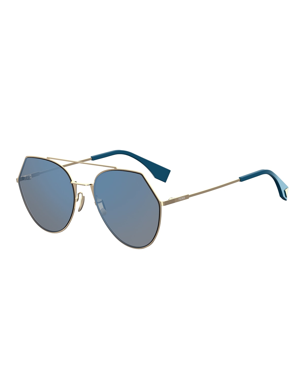 Fendi eyeline 2025 mitered aviator sunglasses