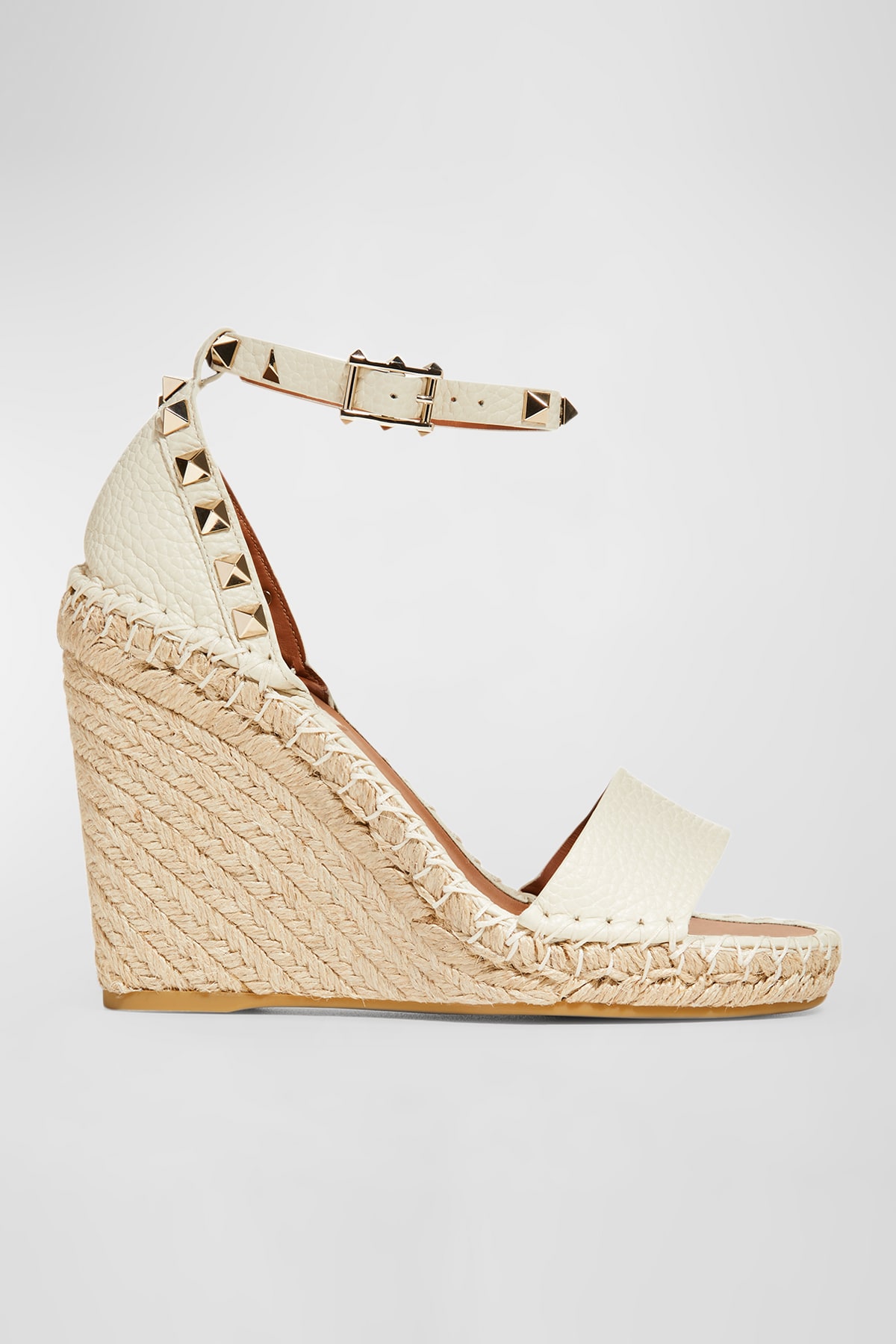 Valentino garavani rockstud best sale double espadrille wedge sandals