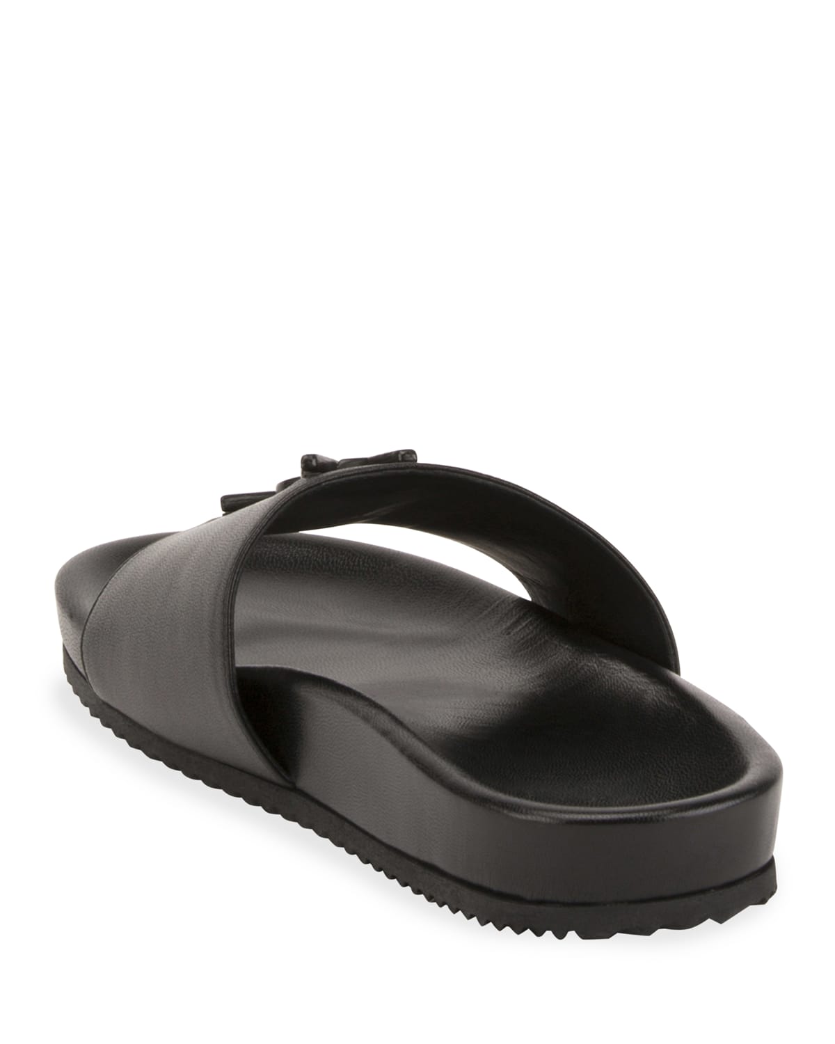 Saint Laurent Joan YSL Brooch Slide Sandal