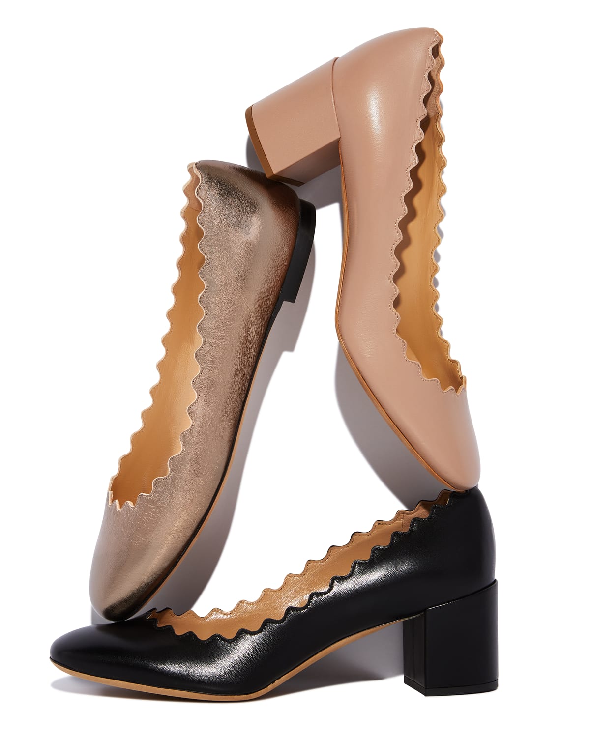 Leather Scalloped Shoes