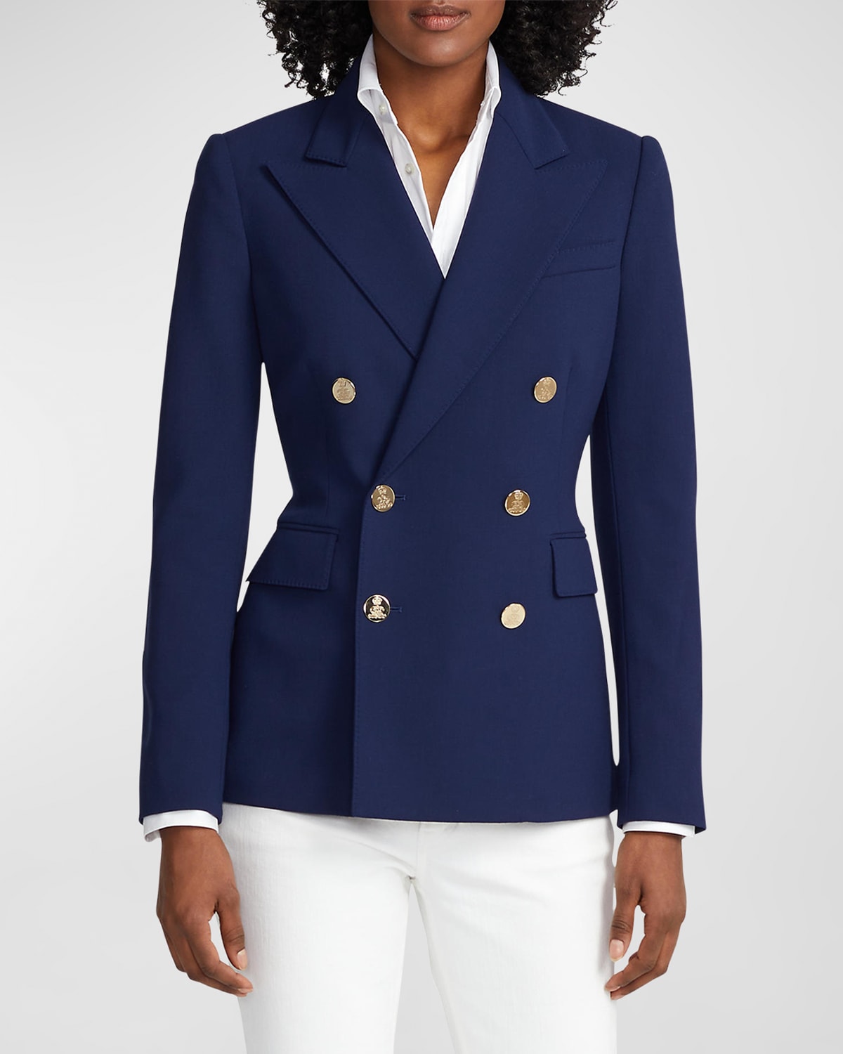 Ralph Lauren Collection Camden Double-Breasted Stretch-Wool Jacket ...