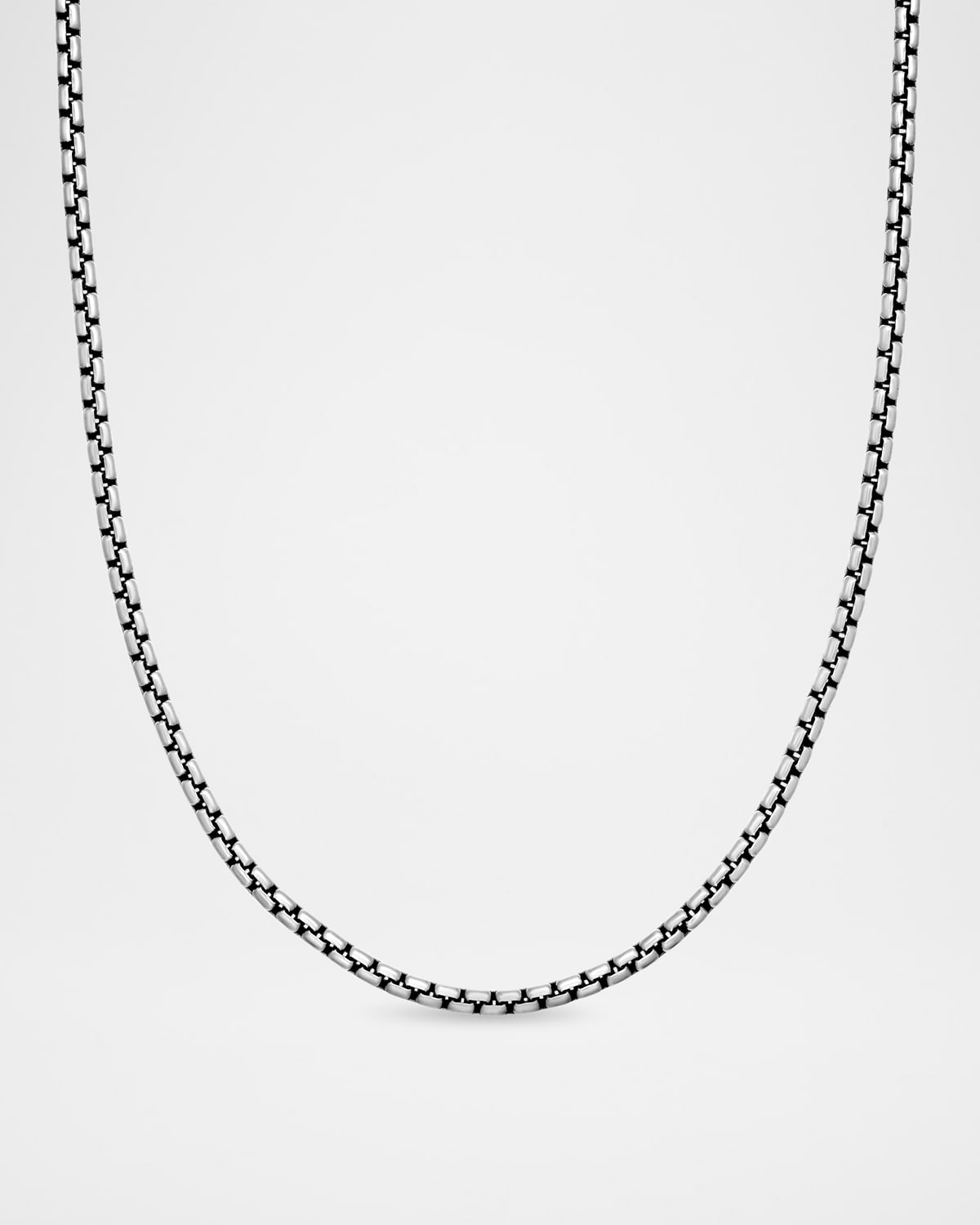 David Yurman Box Chain Necklace in Silver with 14K Gold Accent, 2.7mm
