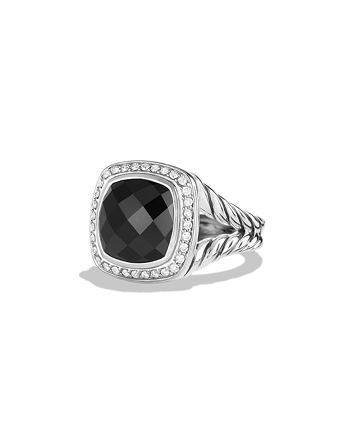 David Yurman Wheaton Ring with Black Onyx and Diamonds | Neiman Marcus