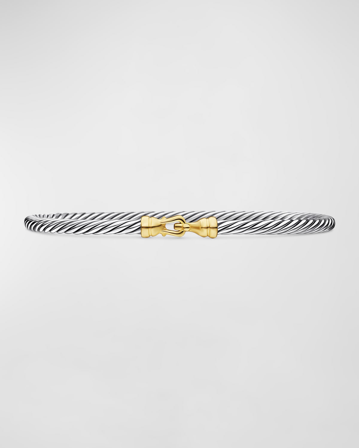 David Yurman 3mm Cable Buckle Bracelet With Diamonds 