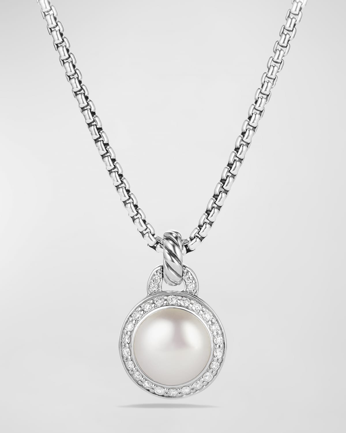 David Yurman Petite Cerise Pearl Ring in Sterling Silver w/ Pave ...