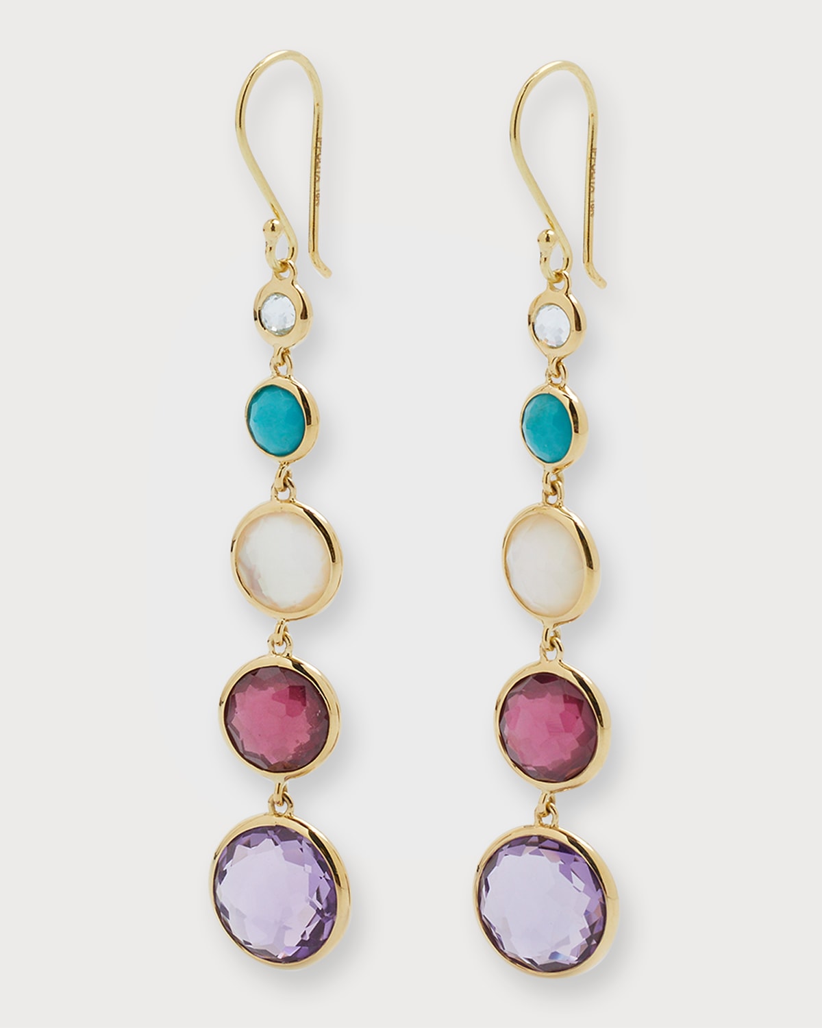 Ippolita Double Drop Earrings in 18K Gold | Neiman Marcus