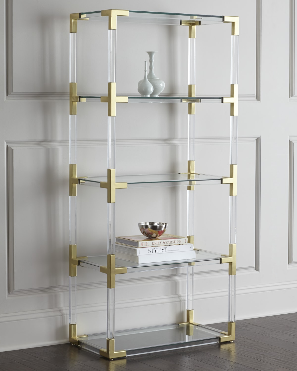Jonathan Adler Jacques Acrylic & Brass Bar Cart Neiman Marcus