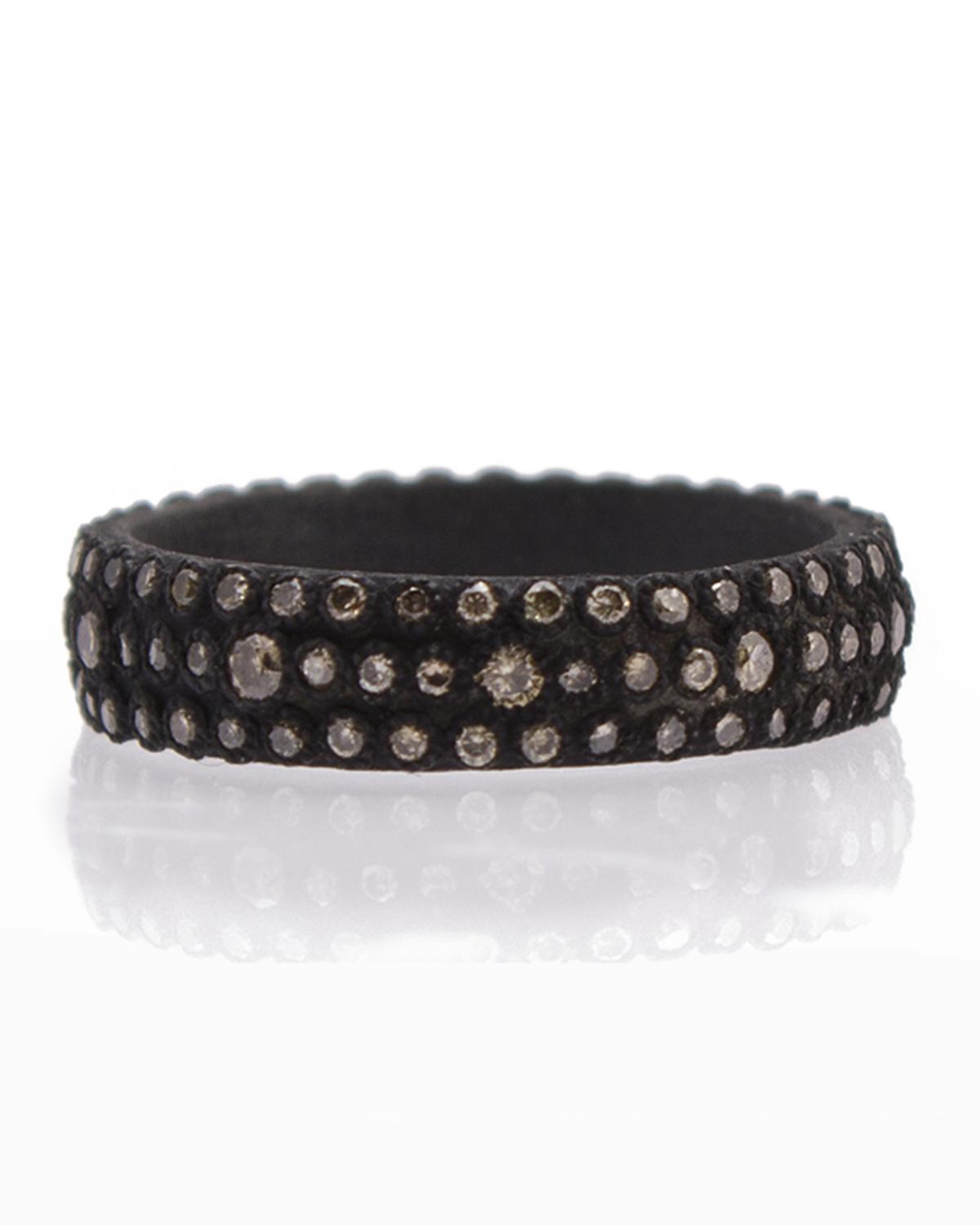 Armenta Old World Stackable Champagne Diamond Scroll Ring | Neiman Marcus