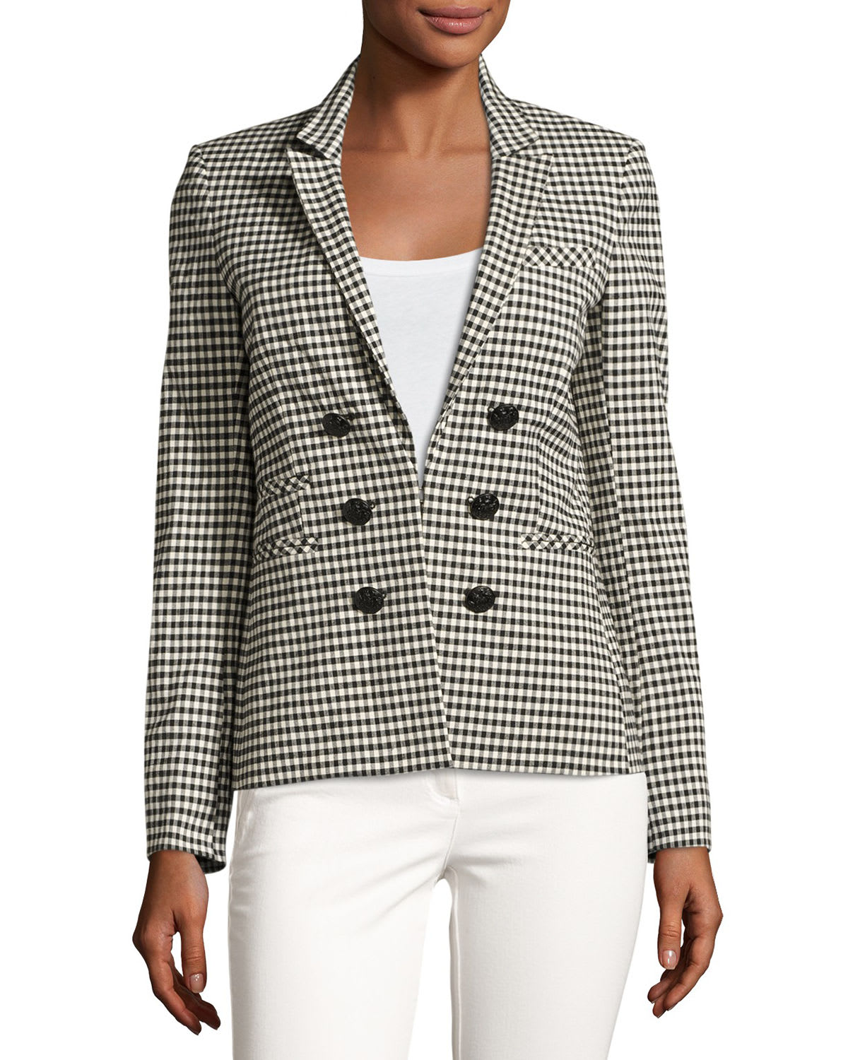 Veronica beard gingham jacket sale