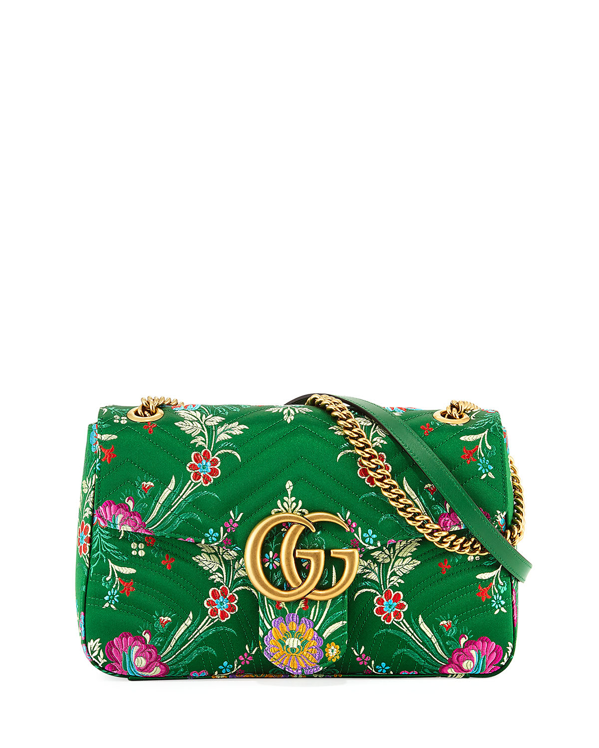 Gg marmont floral jacquard shoulder online bag