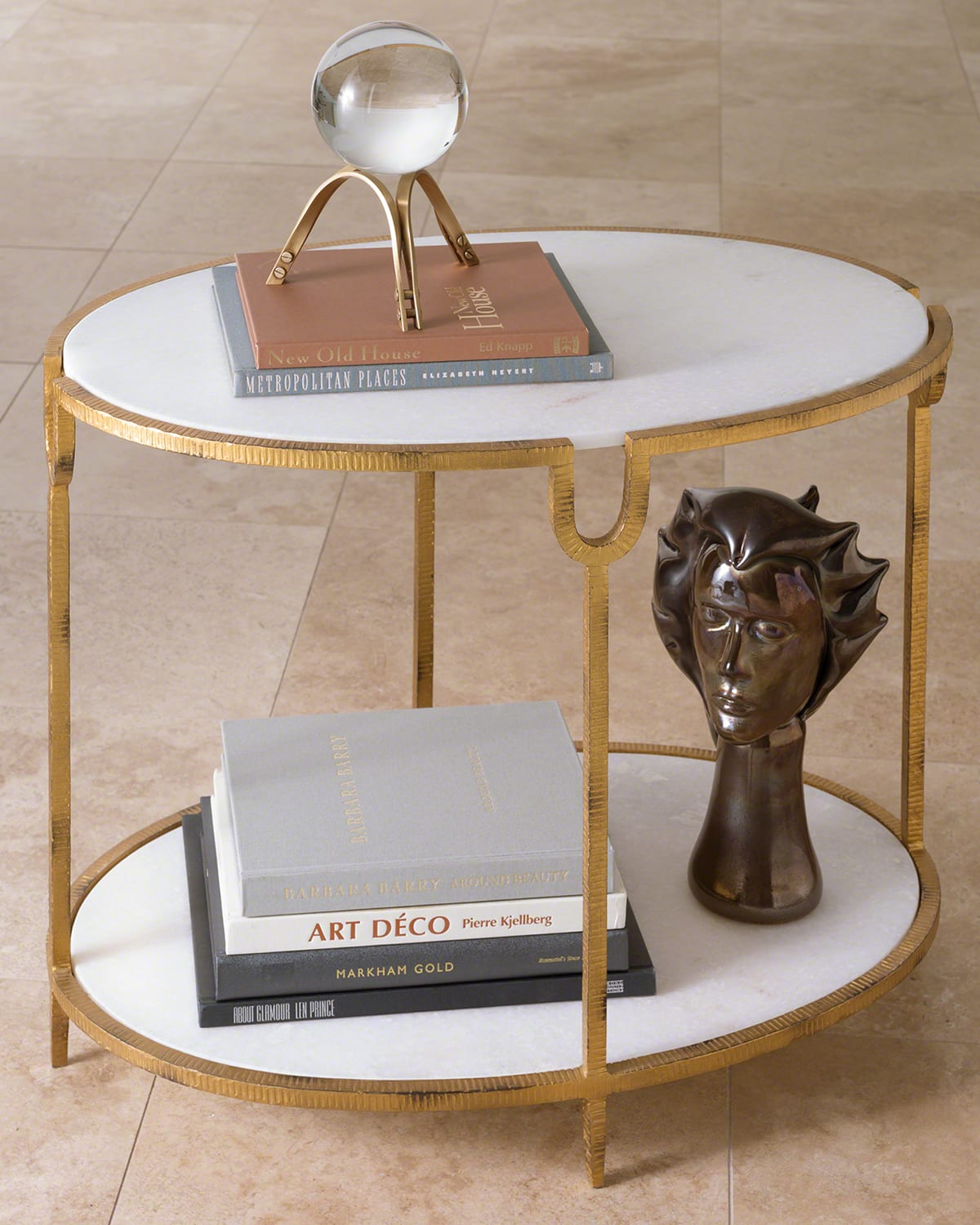 Global Views Olivia MarbleTop Coffee Table Neiman Marcus
