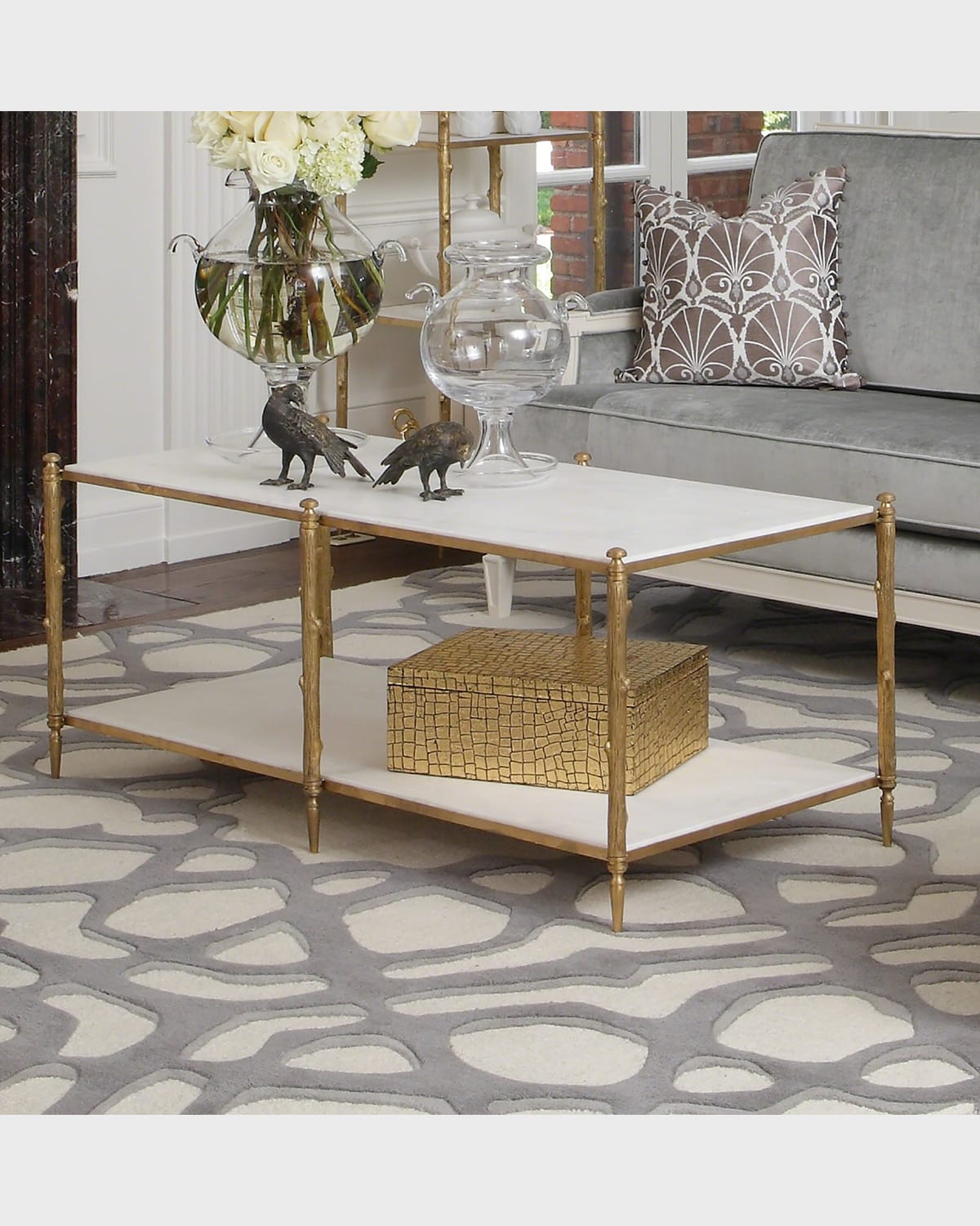 Global Views Olivia MarbleTop Coffee Table Neiman Marcus