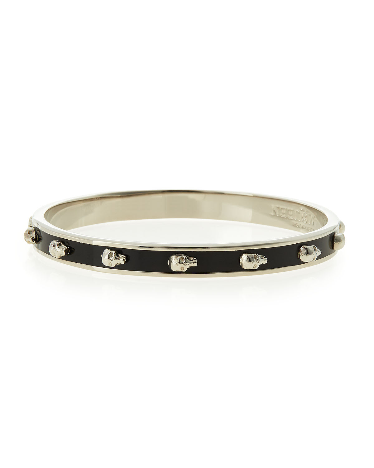 Alexander mcqueen enamel hot sale skull bracelet