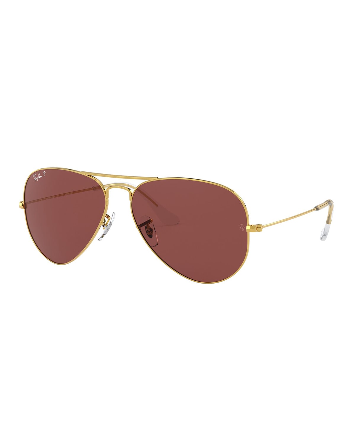 RayBan Metal Polarized Aviator Sunglasses Neiman Marcus