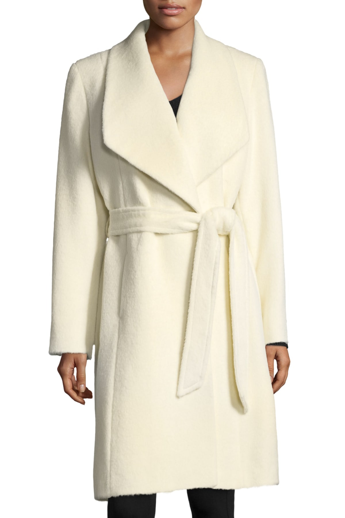 Belted Shawl Collar Coat