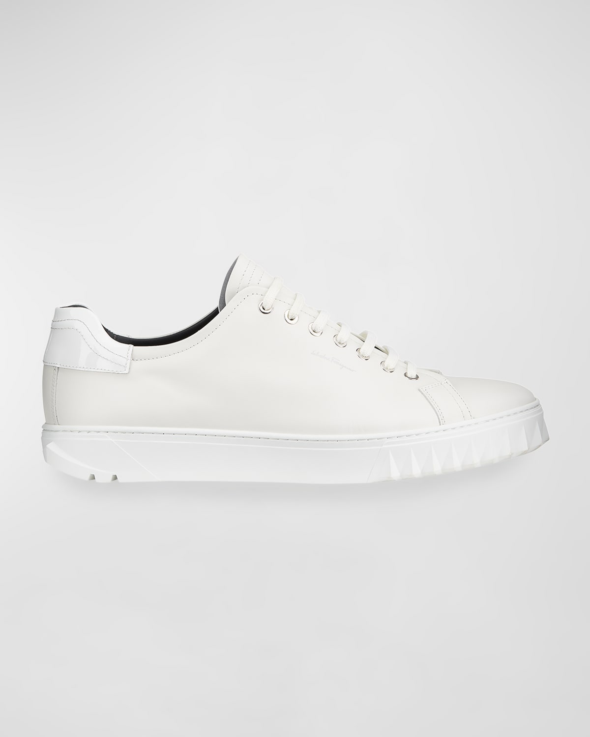 Santoni Men's Clean Iconic Leather LowTop Sneakers Neiman Marcus