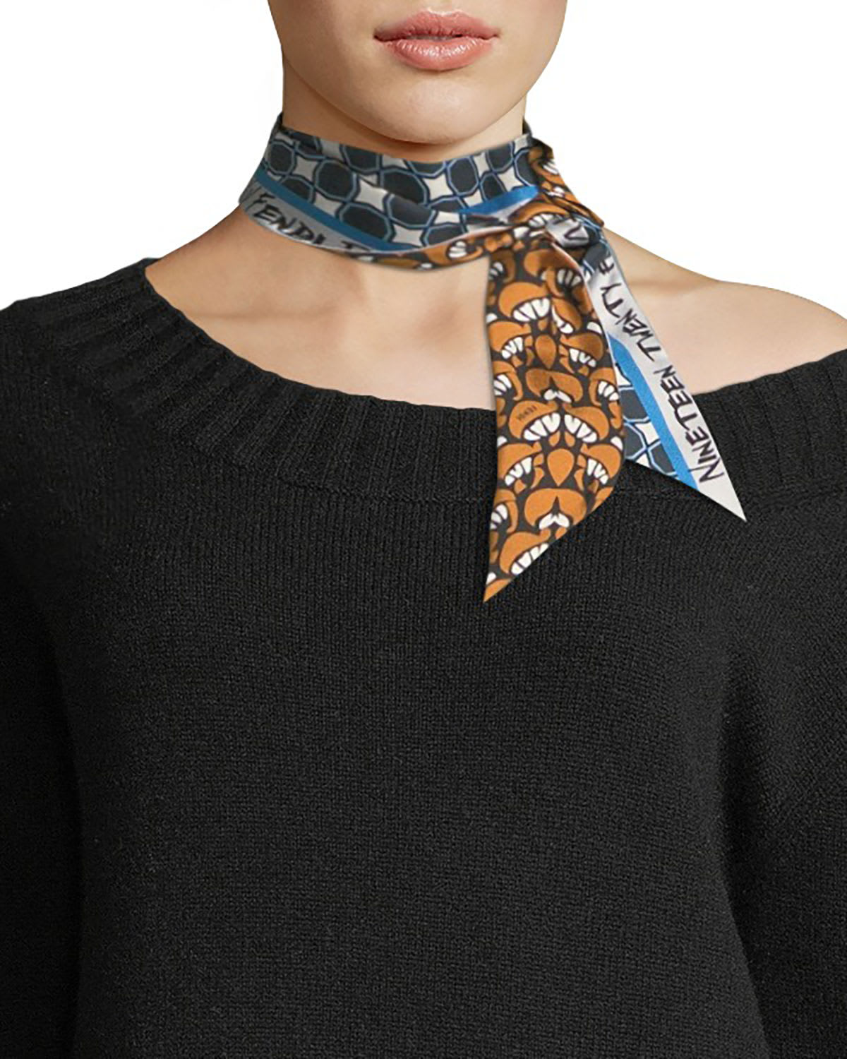 Fendi skinny outlet scarf