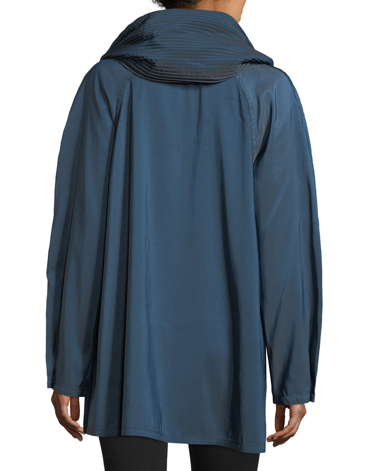 Mini Donatella Reversible Pleat Hood Packable Jacket