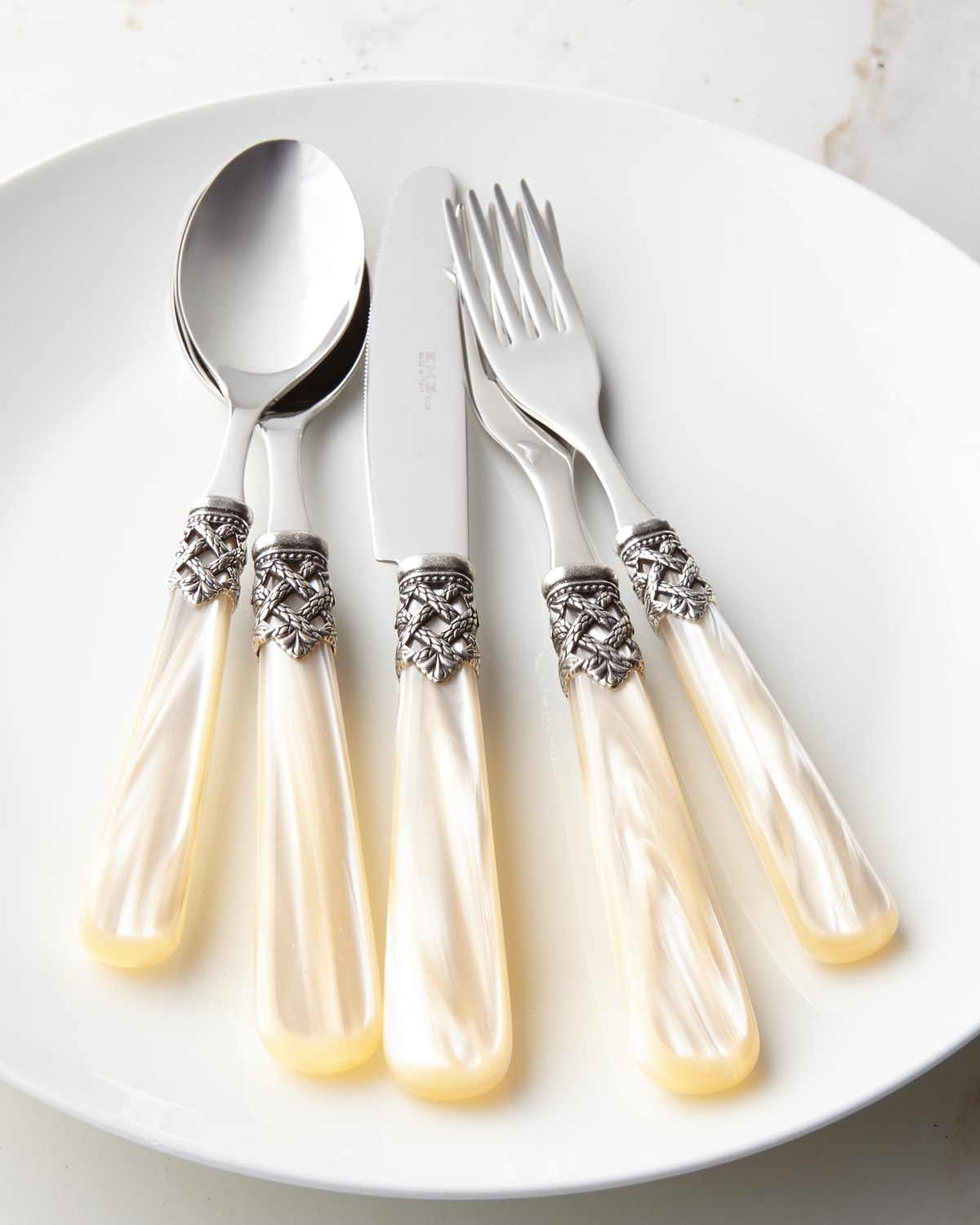 Neiman Marcus Napoleon 20Piece Flatware Set, Champagne Pearl Neiman