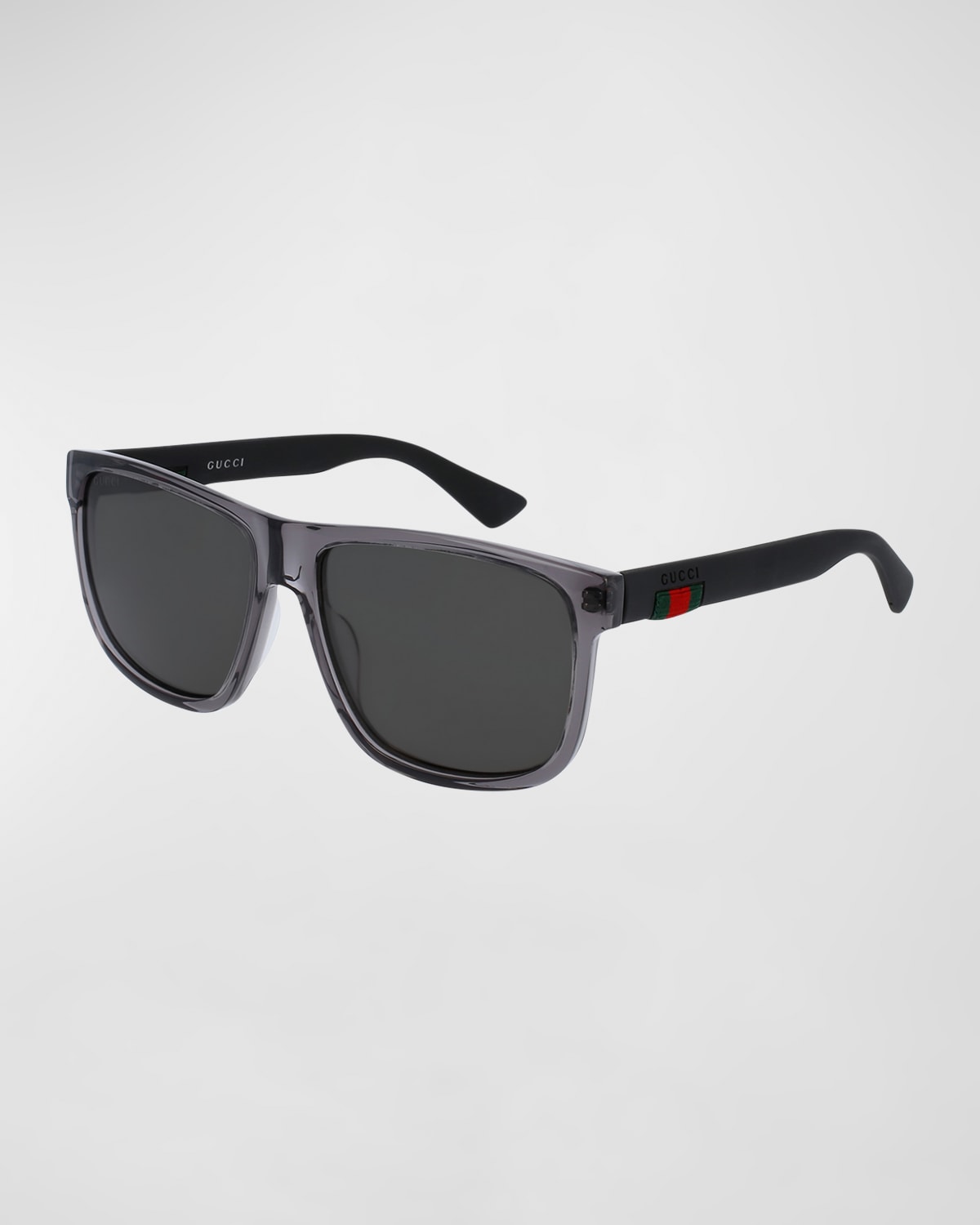 Gucci Men's Square Acetate Sunglasses with Signature  Neiman Marcus