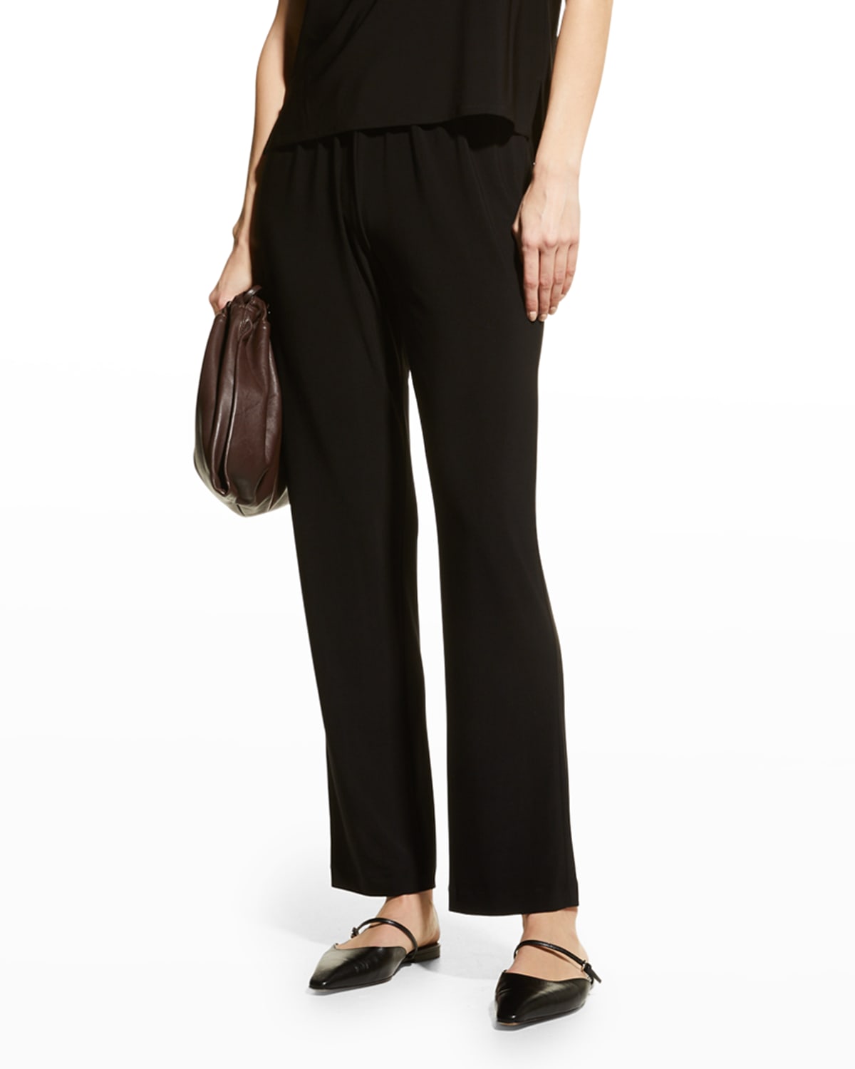 Caroline Rose Stretch Knit Straight Leg Pants Neiman Marcus 6984