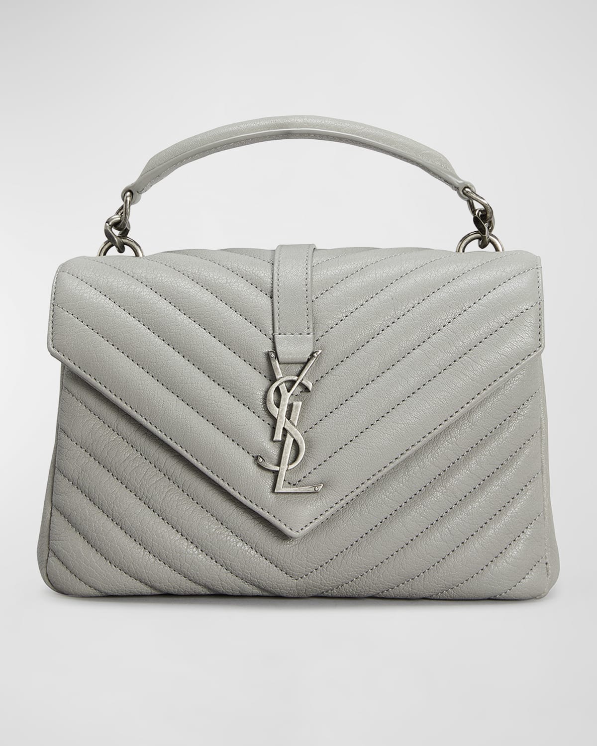 grey ysl college bag