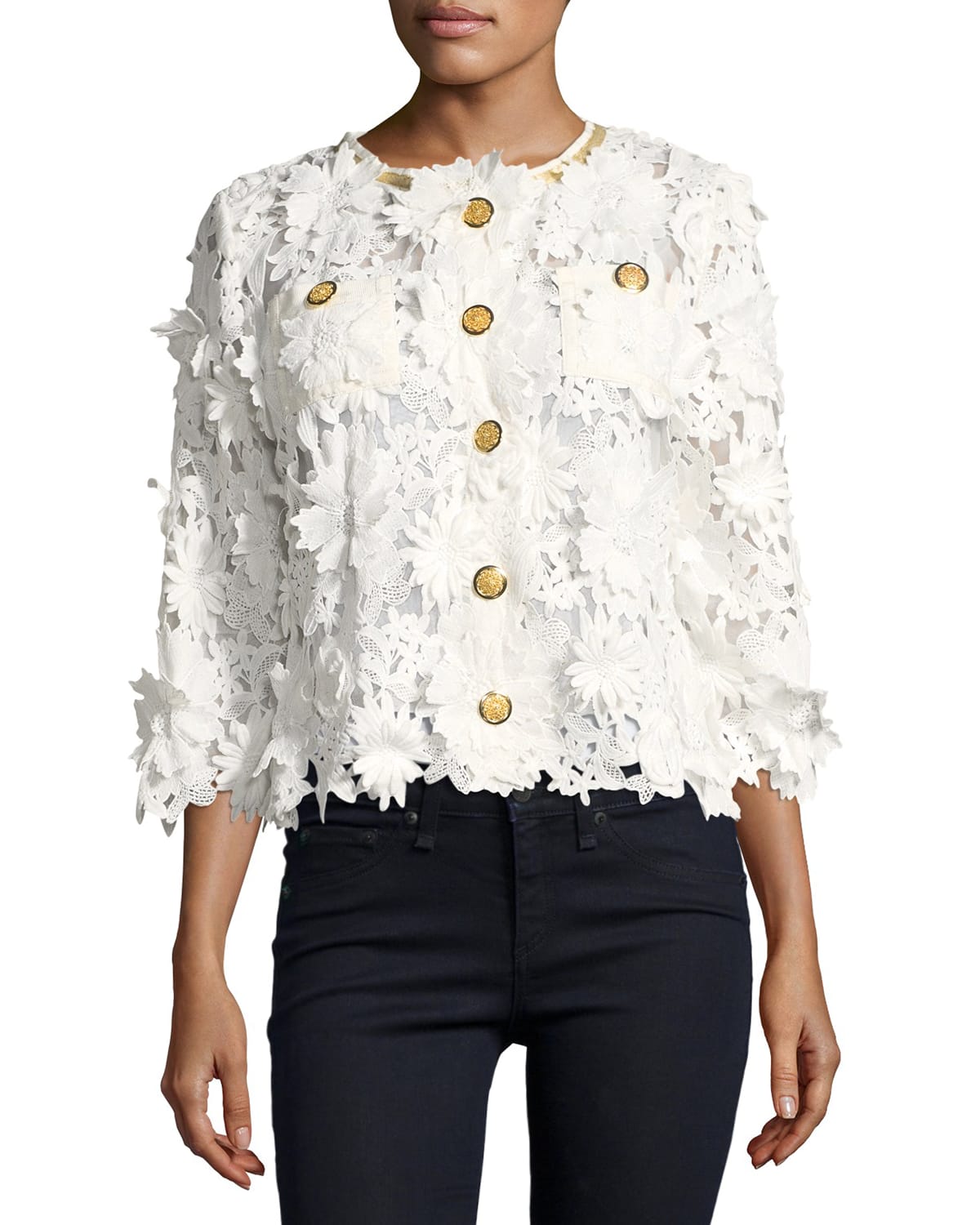 Michael simon 2025 floral crochet jacket